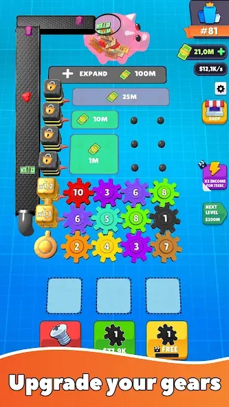 Gear Clicker (Гир Кликер)  [МОД Бесконечные монеты] Screenshot 1