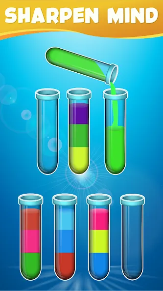 Water Sort Color Sorting games (Вотер Сорт Колор Сортинг гейм)  [МОД Menu] Screenshot 1