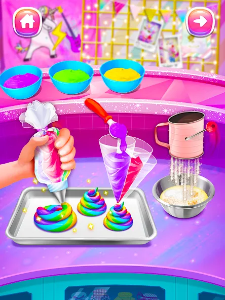 Girl Games: Unicorn Cooking  [МОД Бесконечные монеты] Screenshot 2