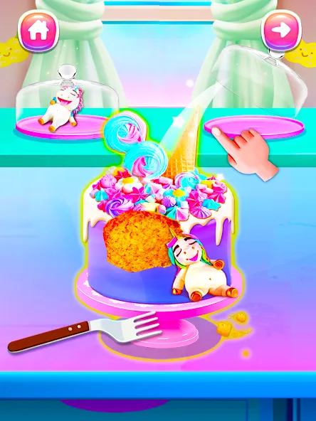 Girl Games: Unicorn Cooking  [МОД Бесконечные монеты] Screenshot 5