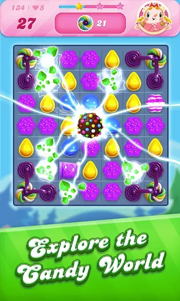 Candy Crush Saga (Кенди Краш Сага)  [МОД Бесконечные деньги] Screenshot 1