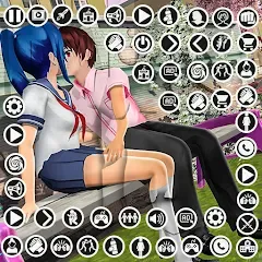 Скачать взлом Anime High School Girl Life 24 (Аниме жизнь школьной девушки 24)  [МОД Mega Pack] - полная версия apk на Андроид