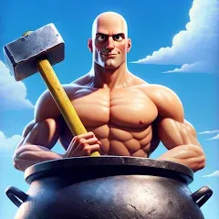 Скачать взломанную Hammer Climber Man: Pot Man 3D  [МОД Unlocked] - полная версия apk на Андроид