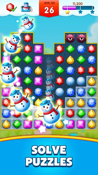 Jewels Legend - Match 3 Puzzle (Джуэл Легенд)  [МОД Menu] Screenshot 2