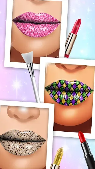 Lip Art Makeup Beauty Game  [МОД Бесконечные деньги] Screenshot 1