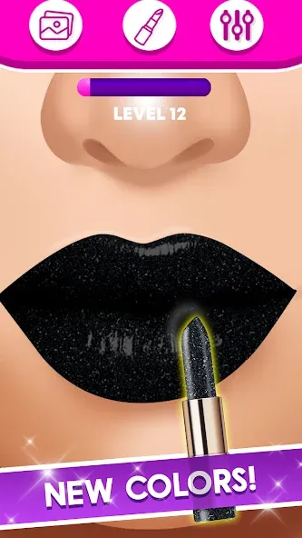 Lip Art Makeup Beauty Game  [МОД Бесконечные деньги] Screenshot 3