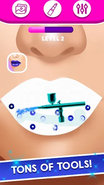 Lip Art Makeup Beauty Game  [МОД Бесконечные деньги] Screenshot 4