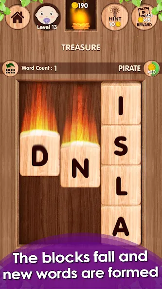 Falling Word Games - Addictive (Фоллинг Уорд Геймс)  [МОД Бесконечные монеты] Screenshot 2