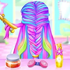 Взломанная Braided Hair Salon Girls Games  [МОД Много монет] - полная версия apk на Андроид