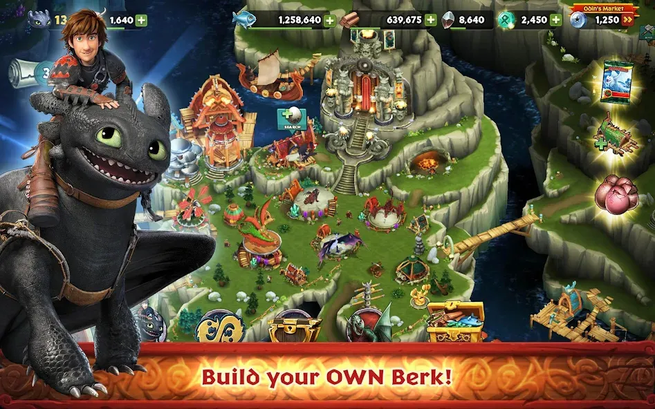 Dragons: Rise of Berk (Драгонс)  [МОД Unlimited Money] Screenshot 1