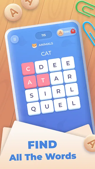 Word Wheel - Word Search  [МОД Меню] Screenshot 2