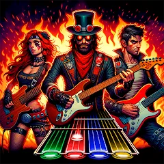 Скачать взломанную Guitar Hero Mobile: Music Game (Гитар Хиро Мобайл)  [МОД Бесконечные монеты] - последняя версия apk на Андроид