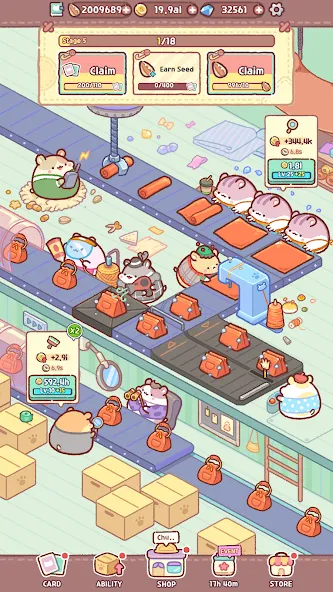 Hamster Bag Factory : Tycoon (Хэмстер сумка фабрика)  [МОД Много денег] Screenshot 4