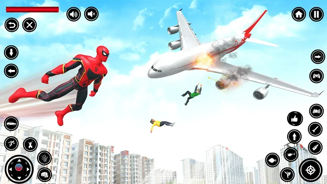 Flying Spider Rope Hero Fight (Флайинг Спайдер Роп Хиро Файт)  [МОД Все открыто] Screenshot 1