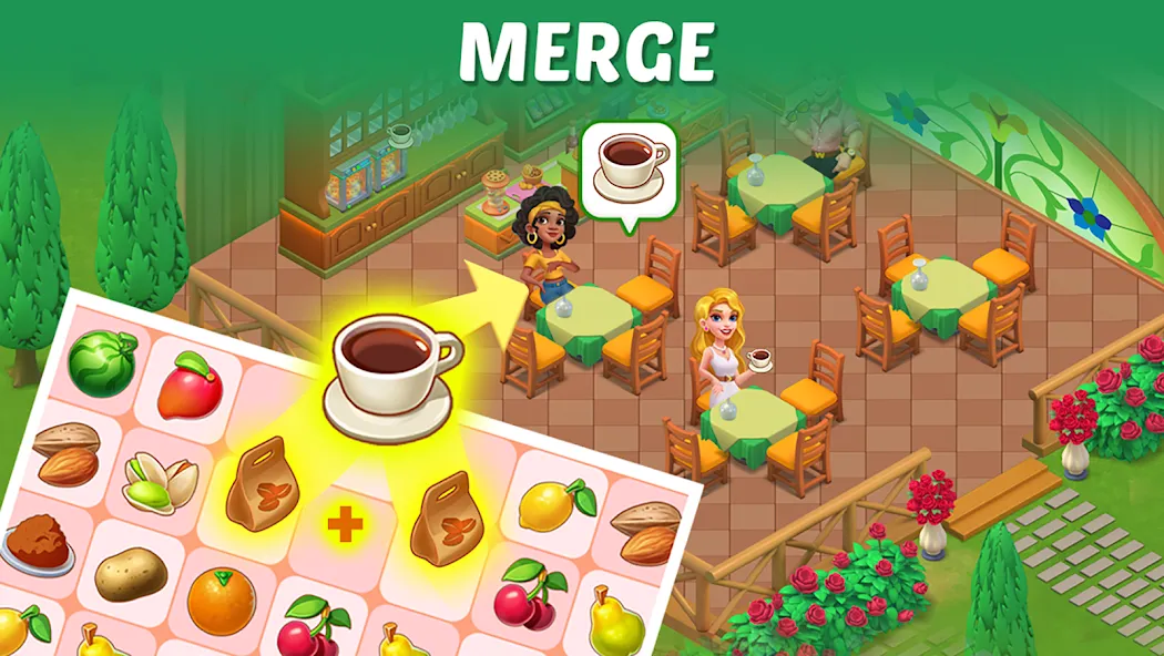 Merge Cooking:Theme Restaurant  [МОД Unlimited Money] Screenshot 3