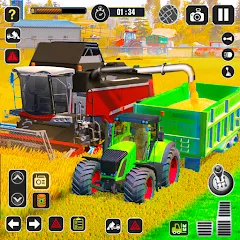 Скачать взломанную Tractor Farming Game Harvester  [МОД Unlimited Money] - стабильная версия apk на Андроид