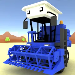 Скачать взломанную Blocky Farm Racing & Simulator  [МОД Все открыто] - стабильная версия apk на Андроид