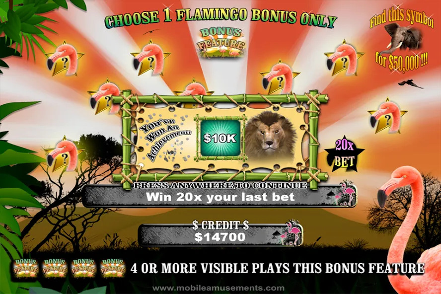 Flamingo Safari Slots (Фламинго Сафари Слоты)  [МОД Mega Pack] Screenshot 2