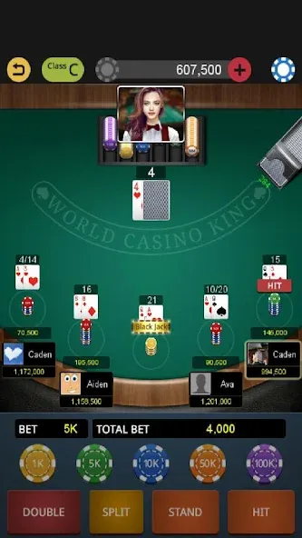 World Blackjack King  [МОД Unlocked] Screenshot 4