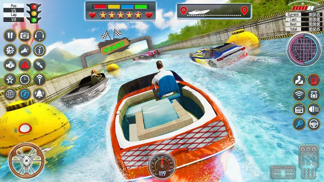 Speed Boat Racing: Boat games  [МОД Unlocked] Screenshot 1