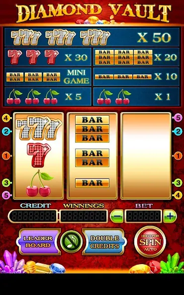 Diamond Vault Slots - Vegas (Бриллиантовые ячейки слотов)  [МОД Unlocked] Screenshot 3