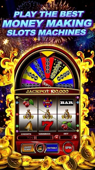 Money Wheel Slot Machine Game (Мани Вил Слот Машине Гейм)  [МОД Много денег] Screenshot 1