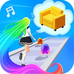 Скачать взлом Dancing Hair (Дансинг Хэр)  [МОД Menu] - последняя версия apk на Андроид