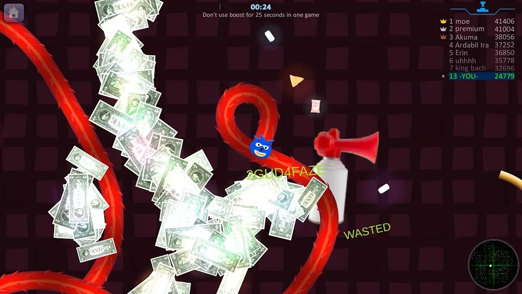 Snake Hunt: Worm io Games Zone  [МОД Unlimited Money] Screenshot 2