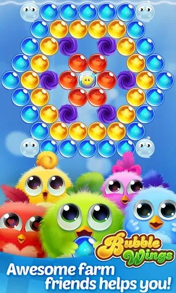 Bubble Wings: bubble shooter (Бабл Вингс)  [МОД Меню] Screenshot 4