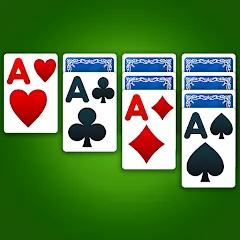 Взломанная Solitaire: Classic Card Game (Клондайк Солитер)  [МОД Бесконечные деньги] - полная версия apk на Андроид