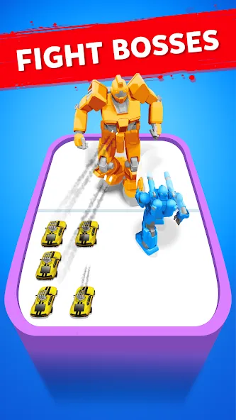 Robot Merge Master: Car Games (Мерж Батл Кар)  [МОД Много денег] Screenshot 3