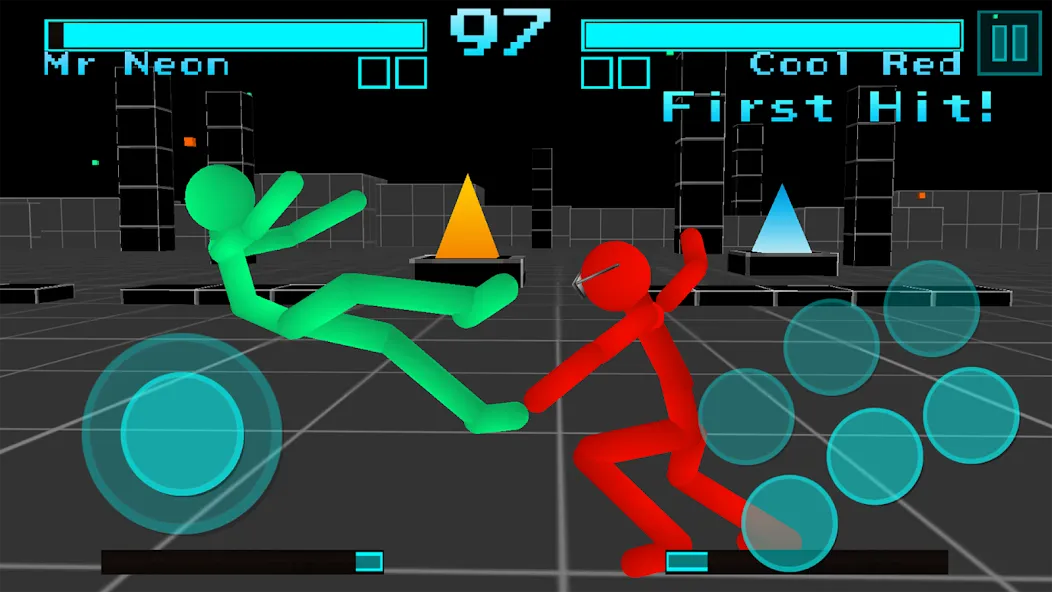 Stickman Fighting Neon Warrior  [МОД Меню] Screenshot 1