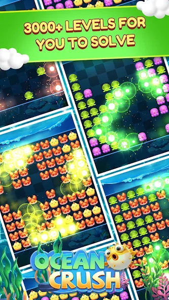 Ocean Crush-Matching Games (Оушен Краш)  [МОД Mega Pack] Screenshot 2