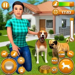 Взломанная Pet Dog Family Adventure Games  [МОД Mega Pack] - стабильная версия apk на Андроид