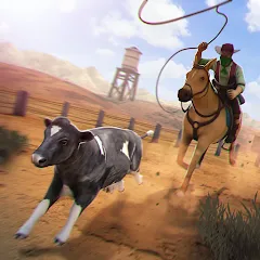 Взломанная Cowboys Horse Racing Derby  [МОД Mega Pack] - стабильная версия apk на Андроид