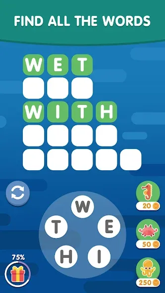 Word Search Sea: Word Puzzle  [МОД Mega Pack] Screenshot 3