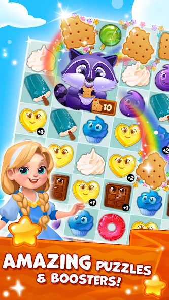 Candy Valley - Match 3 Puzzle  [МОД Много монет] Screenshot 3