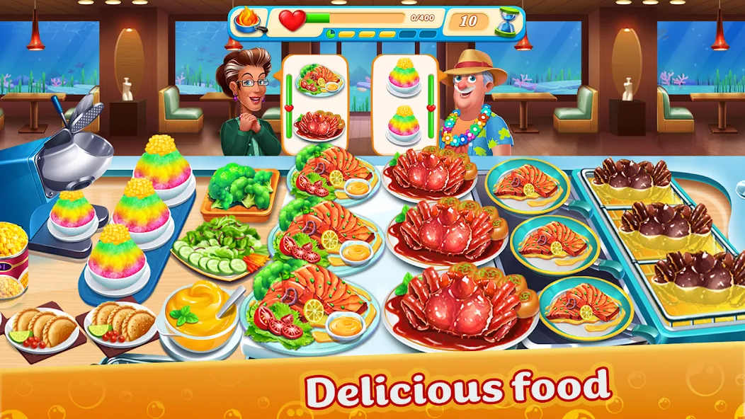 Cooking Aquarium - A Star Chef (Кукинг Аквариум)  [МОД Много монет] Screenshot 3