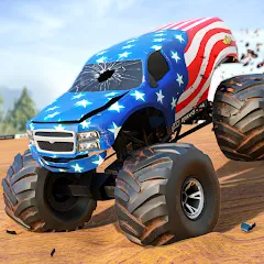 Взлом Fearless US Monster Truck Game (Фирлесс ЮЭС Монстер Трак Гейм)  [МОД Все открыто] - последняя версия apk на Андроид