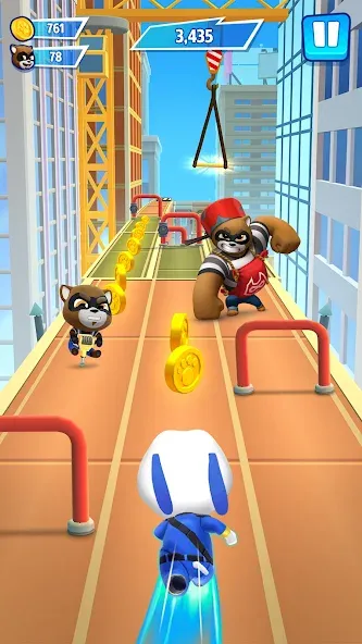 Talking Tom Hero Dash  [МОД Бесконечные монеты] Screenshot 2