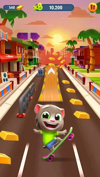 Talking Tom Gold Run  [МОД Mega Pack] Screenshot 1