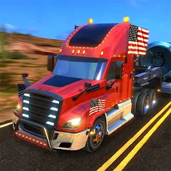 Взлом Truck Simulator USA Revolution (Трак Симулятор США Революция)  [МОД Все открыто] - стабильная версия apk на Андроид