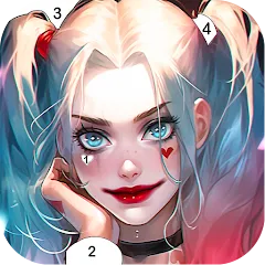 Взлом Clown Color, Paint by number  [МОД Unlimited Money] - полная версия apk на Андроид