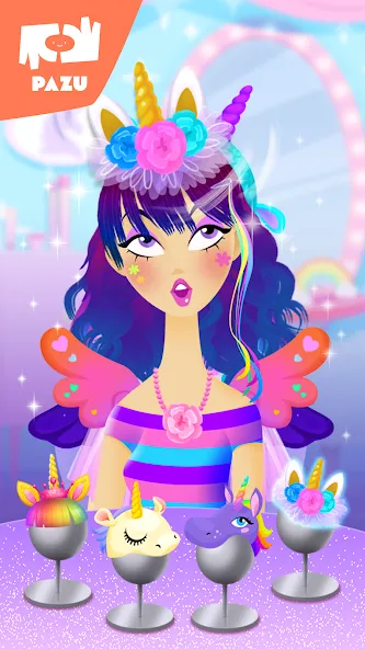 Girls Hair Salon Unicorn  [МОД Много монет] Screenshot 5