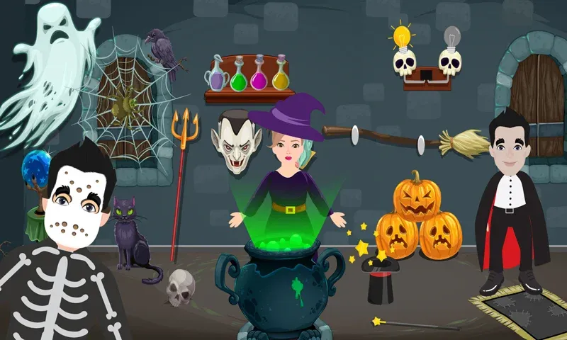 Pretend Play Halloween Party (Претендуй на Хэллоуинскую вечеринку)  [МОД Menu] Screenshot 1