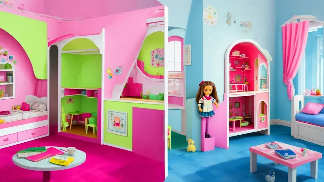 Doll House Design: Girl Games (Долл Хаус Дизайн)  [МОД Бесконечные деньги] Screenshot 1