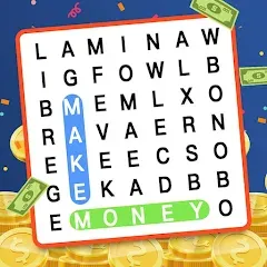 Скачать взломанную Make Money: Word Search (Мейк Мани)  [МОД Бесконечные деньги] - последняя версия apk на Андроид