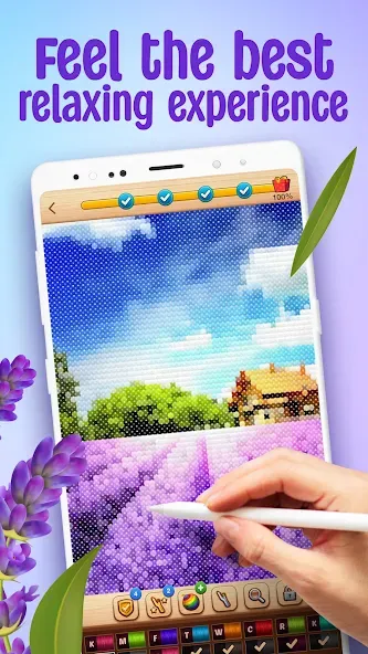 Cross-Stitch: Coloring Book (Кросс)  [МОД Mega Pack] Screenshot 1