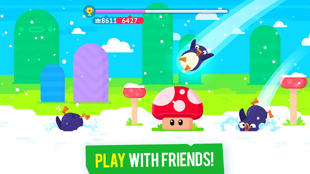 Bouncemasters: Penguin Games (Баунсмастерс)  [МОД Бесконечные деньги] Screenshot 3