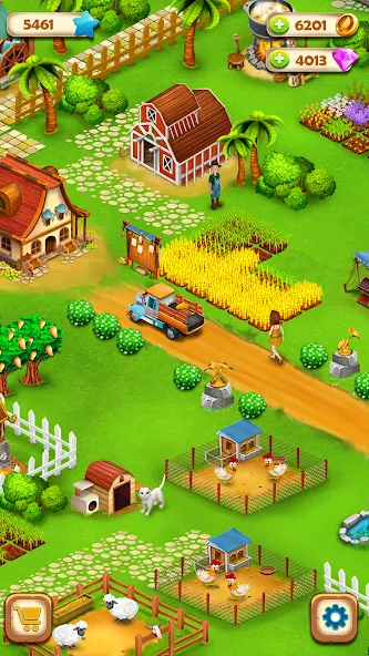 Country Valley Farming Game (Парадайз Хей Фарм Айленд)  [МОД Все открыто] Screenshot 3